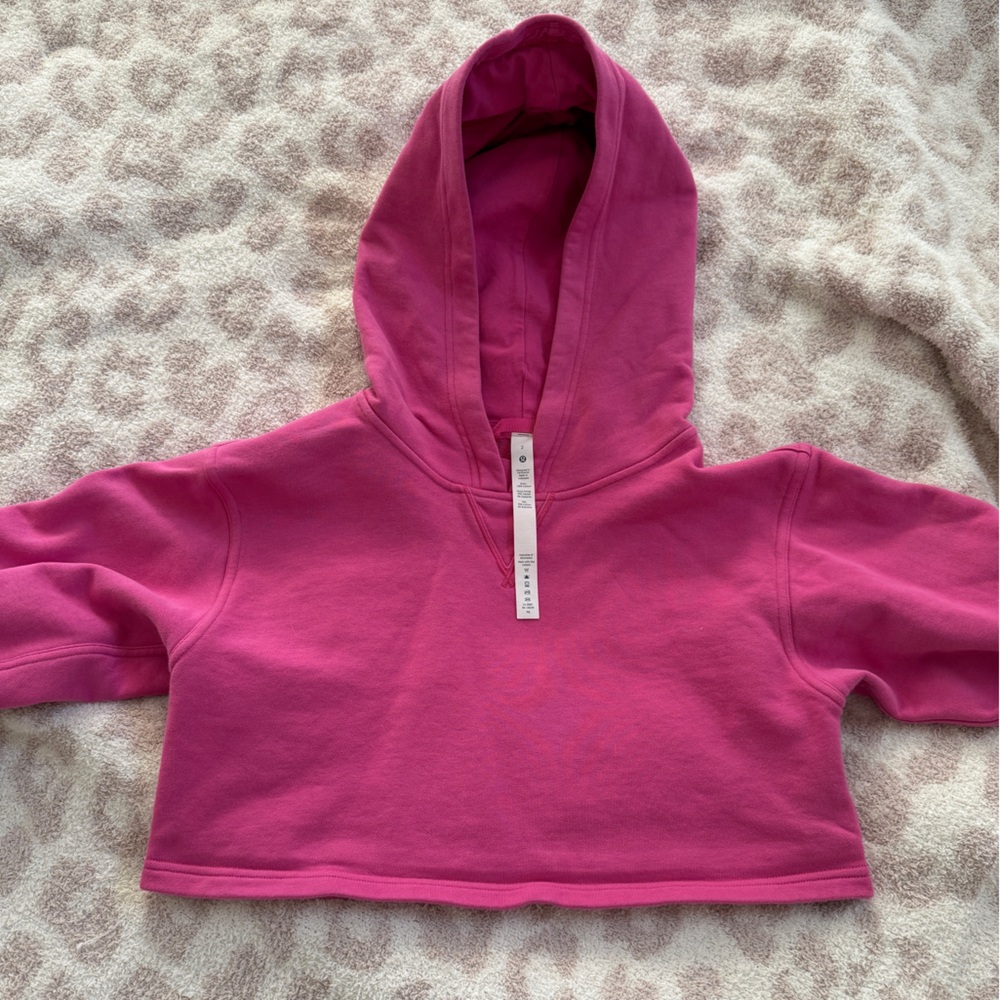 Lululemon Sonic pink crop hoodie